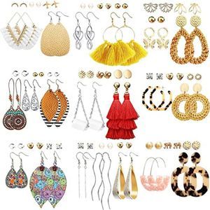 47 Pairs Fashion Earrings for Women Girls, Boho Statement Earrings